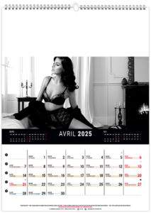 Calendrier mural lingerie 2026 3