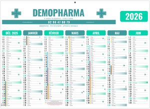 Calendrier personnalisable gameco pharma 2026 2