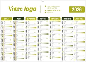 Calendrier personnalisable gameco vert 2026 3
