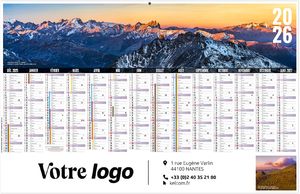 Calendrier personnalisable libre choix auvergnat 2026