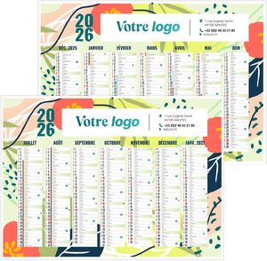 Calendrier personnalisable naturel 2026