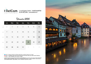 Calendrier personnalisé chevalet France 210 x 148 mm 12