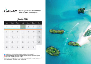 Calendrier personnalisé chevalet Plages 210 x 148 mm 1