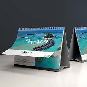 Calendrier personnalisé chevalet Plages 210 x 148 mm 13