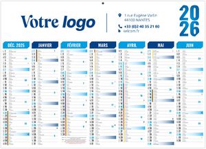 Calendrier personnalisé florentin bleu 2026 1