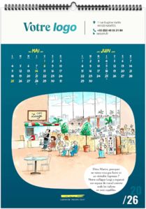 Calendrier personnalisé l'humour au travail 2026 2