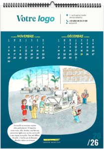 Calendrier personnalisé l'humour au travail 2026 4