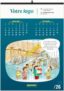 Calendrier personnalisé l'humour au travail 2026