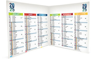 Calendrier personnalisé origami carré arlequin 2026
