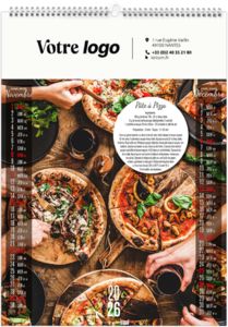 Calendrier personnalisé plats et desserts 2026 4