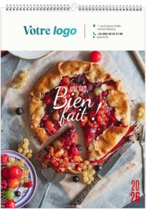 Calendrier personnalisé plats et desserts 2026 6
