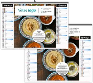 Calendrier personnalisé plats et desserts 2026 9