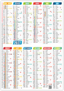 Calendrier poche publicitaire Yves 2027 8