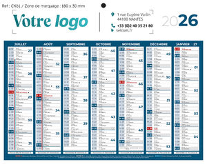 Calendrier publicitaire , Classique Mini 1
