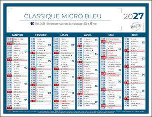 Calendrier publicitaire, Classique Micro