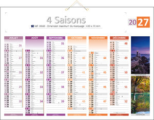 Calendrier publicitaire 4 saisons, Les 4 Saisons 1