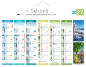 Calendrier publicitaire 4 saisons, Les 4 Saisons
