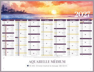 Calendrier publicitaire à personnaliser France , Medium Paysage France 1