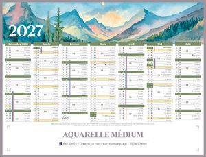 Calendrier publicitaire à personnaliser France , Medium Paysage France
