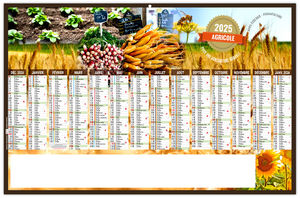 Calendrier publicitaire agrodurable 2026