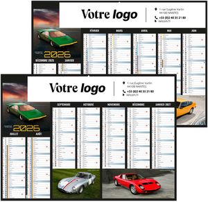 Calendrier publicitaire bolides 2026