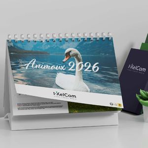 Calendrier publicitaire chevalet Animaux Paysage 13