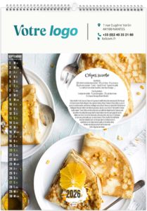 Calendrier publicitaire couleurs cuisine 2026 13