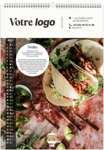 Calendrier publicitaire couleurs cuisine 2026 5