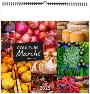 Calendrier publicitaire couleurs marché 2026 2