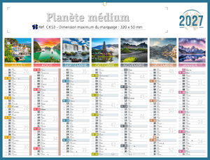 Calendrier publicitaire de banque diapo, Medium Clichés 1