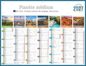 Calendrier publicitaire de banque diapo, Medium Clichés