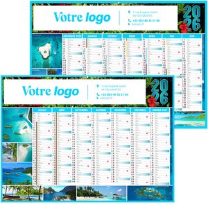 Calendrier publicitaire exotic 2026