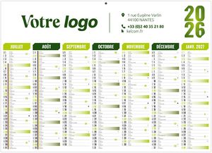 Calendrier publicitaire florentin vert 2026 3