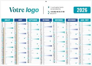 Calendrier publicitaire  gameco bleu 2026 4