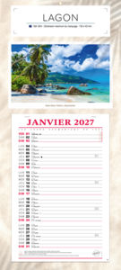 Calendrier publicitaire lagon, Aquablue