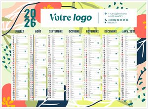 Calendrier publicitaire naturel 2026 2