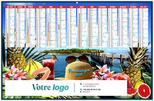 Calendrier publicitaire paradisiaque 2026