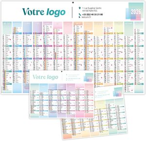 Calendrier publicitaire  pastel 2026