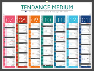Calendrier publicitaire personnalisé tendance, Medium Tendance 1
