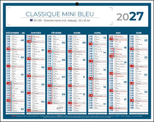 Calendrier publicitaire petit format, Classique Mini
