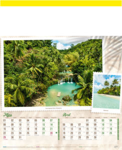 Calendrier publicitaire plage, Plages du monde 1