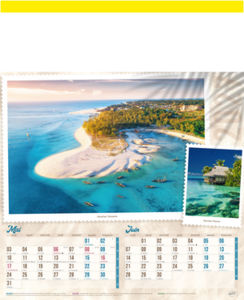 Calendrier publicitaire plage, Plages du monde 2