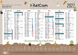 Calendrier publicitaire Semis et récoltes 1