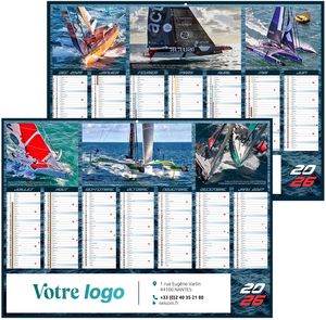 Calendrier publicitaire voile classique 2026
