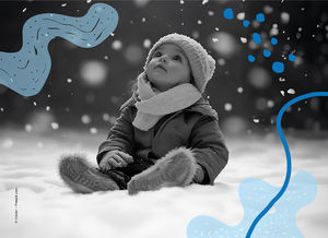 Calendriers publicitaires de poches enfants, Enfants Noir et Blanc
