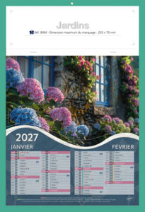 Calendriers publicitaires jardins, Jardins 