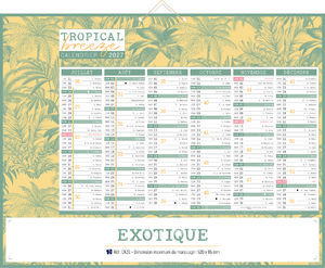 Calendriers publicitaires paysages, Exotique 1