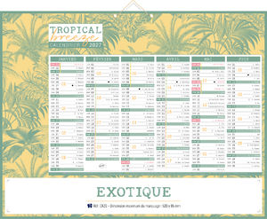 Calendriers publicitaires paysages, Exotique
