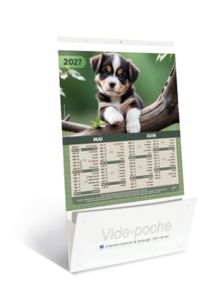 Calendriers publicitaires vide poches chats chiens, Chats et Chiens 1