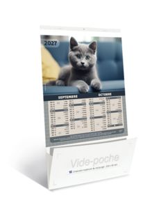 Calendriers publicitaires vide poches chats chiens, Chats et Chiens 3